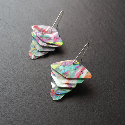 Recycled Plastic Moth Inspired Earrings