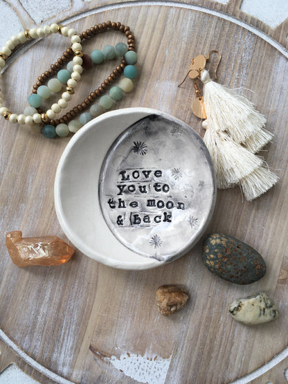 "Love You to the Moon" Ring Dish