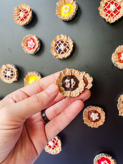 Upcycled Bottle Cap Pie Magnets