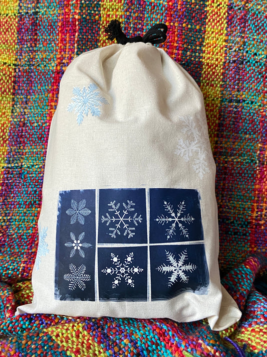 Wide Reusable Canvas Drawstring Gift Bag