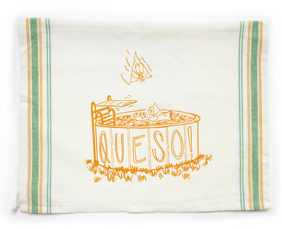 Queso Funny Food Tea Towels