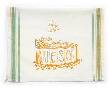 Queso Funny Food Tea Towels