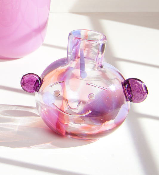 Glass Halo-Halo Bubble Vase