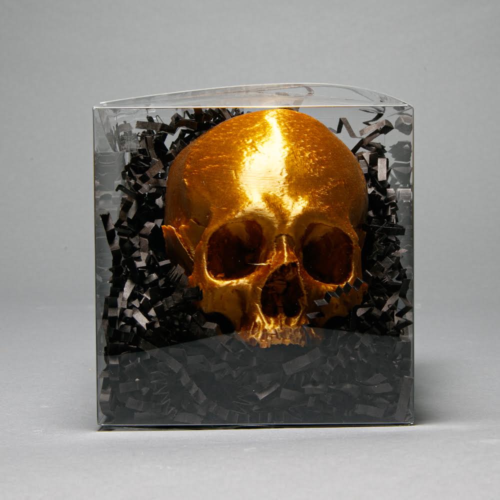 3D Printed Gold Skull