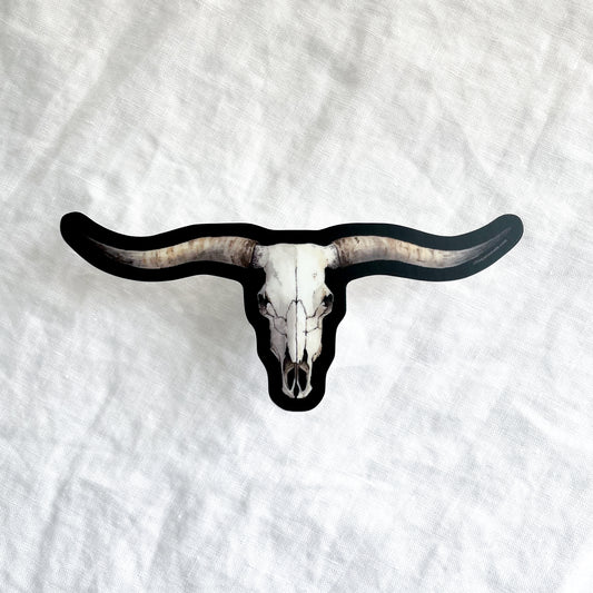 Texas Longhorn Skull Sticker