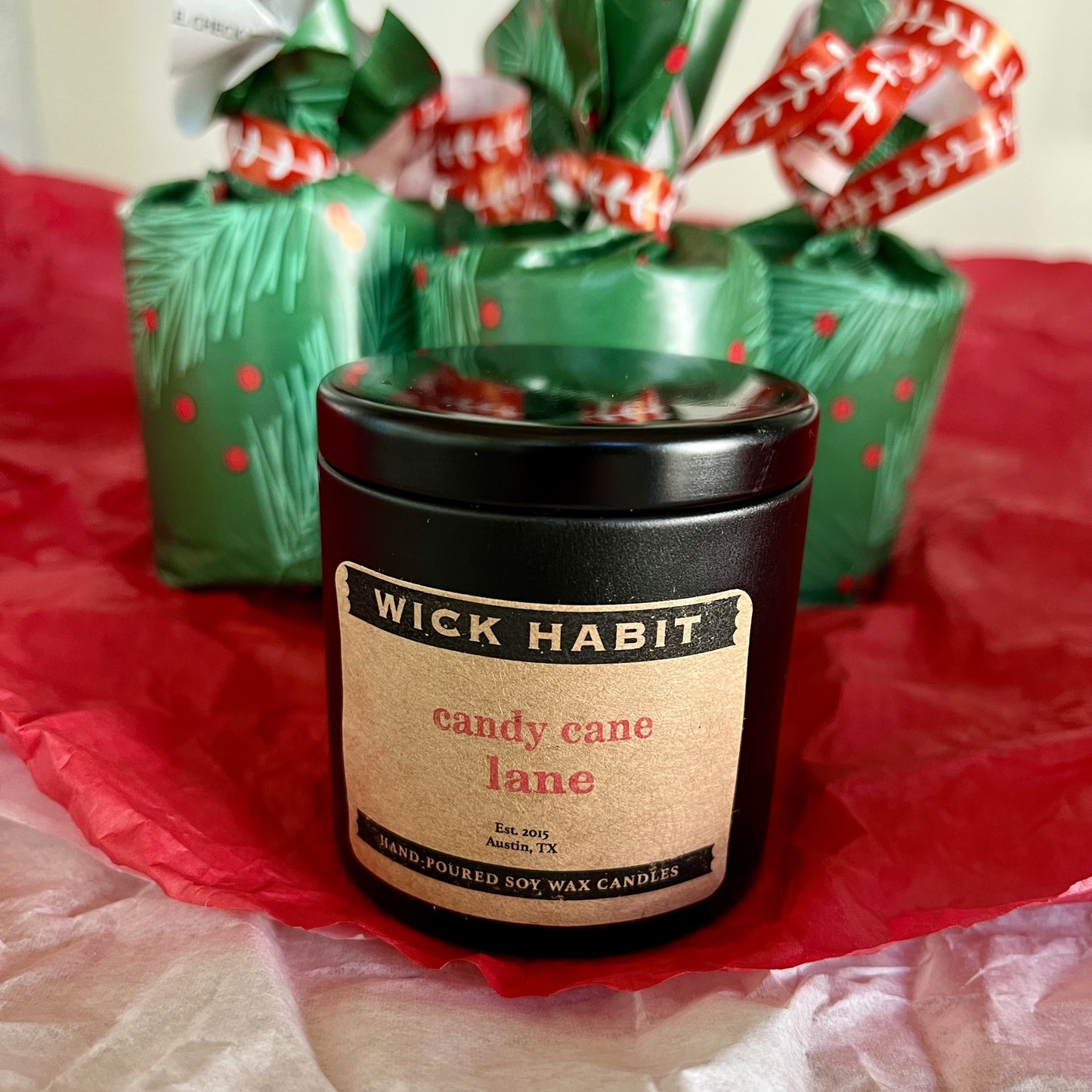 Candy Cane Lane Soy Wax Candle