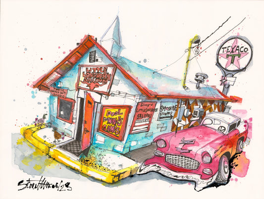 The Little Longhorn Saloon Print