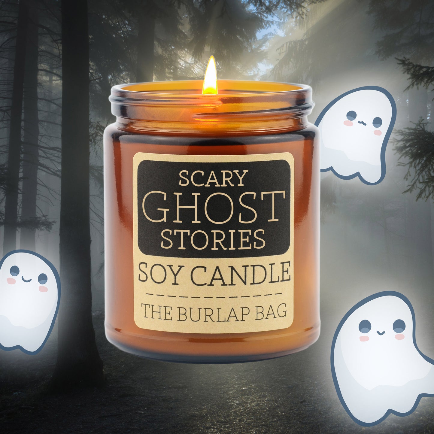 Scary Ghost Stories Candle