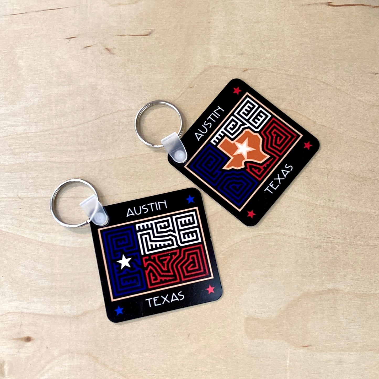 Texas Flag Mola Keychain